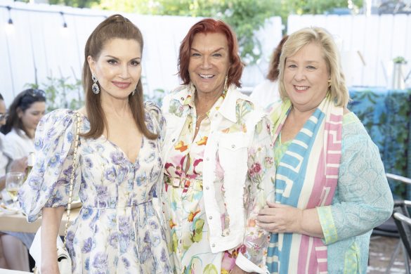 EAST HAMPTON, NY - MAY 28: Jean Shafiroff, Carmen Delessio and Rebecca Seawright attend Southampton Animal Shelter Kick-off Party Hosted by Jean Shafiroff at El Turco on May 28, 2023 in East Hampton, NY. (Photo by Michael Ostuni/PMC/PMC) *** Local Caption *** Jean Shafiroff;Carmen Delessio;Rebecca Seawright