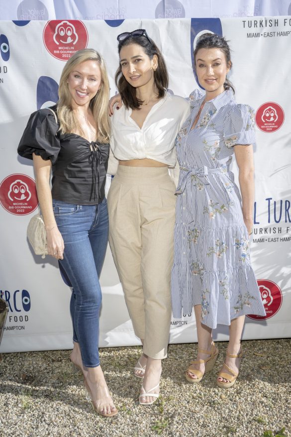 EAST HAMPTON, NY - MAY 28: Erica Appleman, Arezou Naderi and Jackie Collins attend Southampton Animal Shelter Kick-off Party Hosted by Jean Shafiroff at El Turco on May 28, 2023 in East Hampton, NY. (Photo by Michael Ostuni/PMC/PMC) *** Local Caption *** Erica Appleman;Arezou Naderi;Jackie Collins