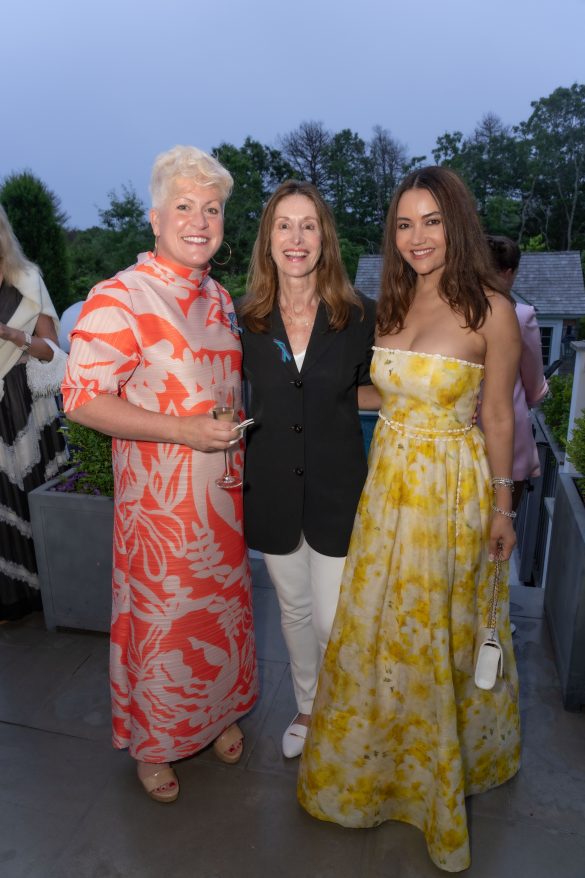 Guest, Jennifer Allsop and Luisa Diaz attend Evening With Diana Cochran for Francesco's Foundation in Water Mill, NY on June 24, 2023 (Photo by David Warren / Sipa​ USA)