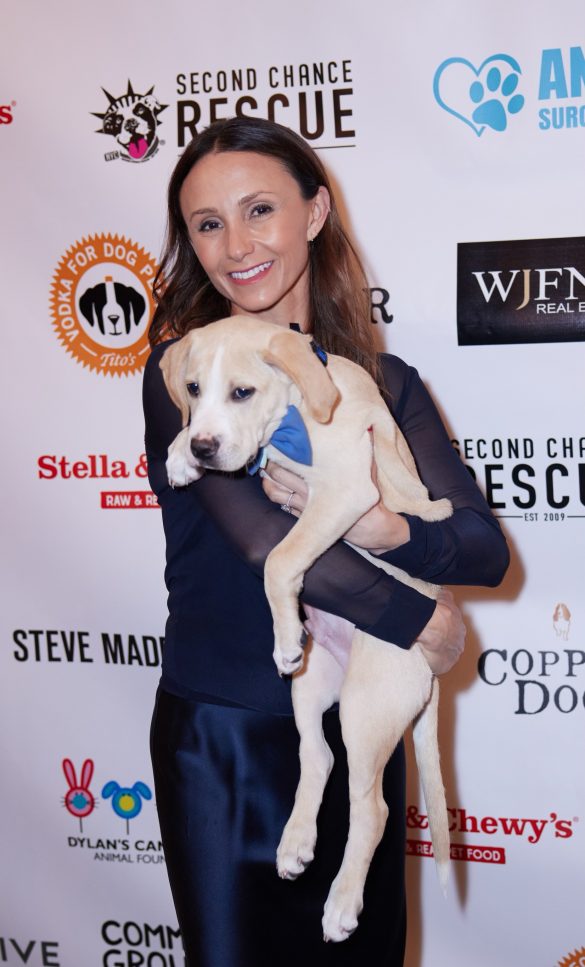 Georgina Bloomberg and the cutest rescue pup!