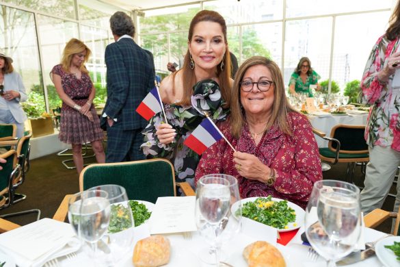 NEW YORK, NY - JULY 12: Jean Shafiroff and Fern Mallis attend Jean Shafiroff Hosts Luncheon In Honor Of Bastille Day at Michael's on July 12, 2023 in New York. (Photo by Sean Zanni/PMC/PMC) *** Local Caption *** Jean Shafiroff;Fern Mallis