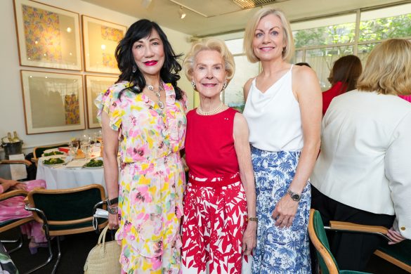 NEW YORK, NY - JULY 12: Patricia Shiah, Elizabeth Stribling and Jennifer Heroein attend Jean Shafiroff Hosts Luncheon In Honor Of Bastille Day at Michael's on July 12, 2023 in New York. (Photo by Sean Zanni/PMC/PMC) *** Local Caption *** Patricia Shiah;Elizabeth Stribling;Jennifer Heroein