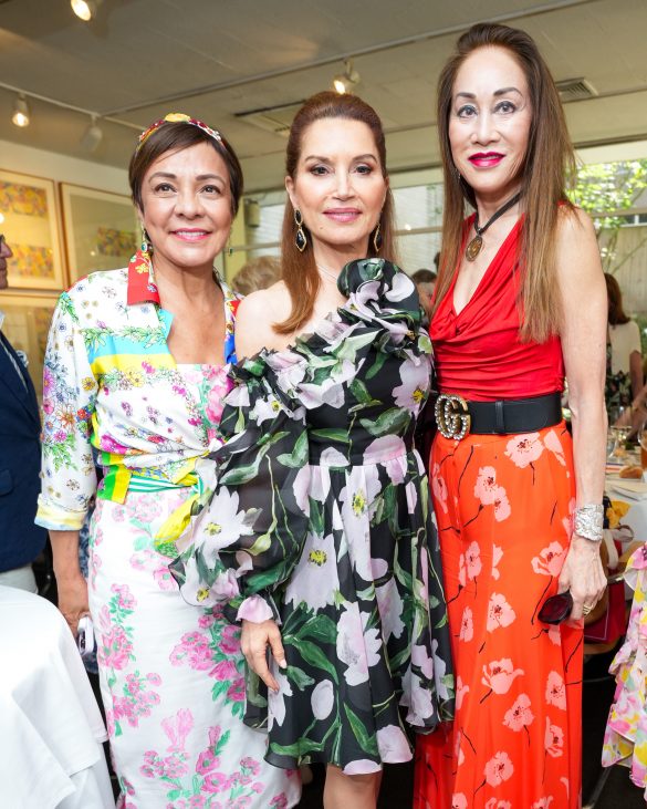 NEW YORK, NY - JULY 12: Maribel Lieberman, Jean Shafiroff and Lucia Hwong Gordon attend Jean Shafiroff Hosts Luncheon In Honor Of Bastille Day at Michael's on July 12, 2023 in New York. (Photo by Sean Zanni/PMC/PMC) *** Local Caption *** Maribel Lieberman;Jean Shafiroff;Lucia Hwong Gordon