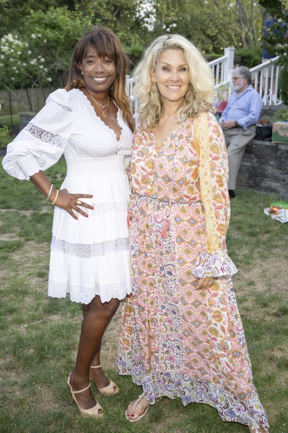SOUTHAMPTON, NY - JULY 27: Aisha Christian and Angela Boyer-Stump attend Jean Shafiroff honored at Southampton African American Museum's Summer Benefit Co-Chaired by Aisha Christian & Michael Steifman & Jean Shafiroff & Martin Shafiroff at Main Prospect on July 27, 2023 in Southampton, NY. (Photo by Michael Ostuni/PMC) *** Local Caption *** Aisha Christian;Angela Boyer-Stump