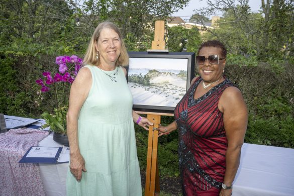SOUTHAMPTON, NY - JULY 27: Dee Benish and Brenda Simmons attend Jean Shafiroff honored at Southampton African American Museum's Summer Benefit Co-Chaired by Aisha Christian & Michael Steifman & Jean Shafiroff & Martin Shafiroff at Main Prospect on July 27, 2023 in Southampton, NY. (Photo by Michael Ostuni/PMC) *** Local Caption *** Dee Benish;Brenda Simmons