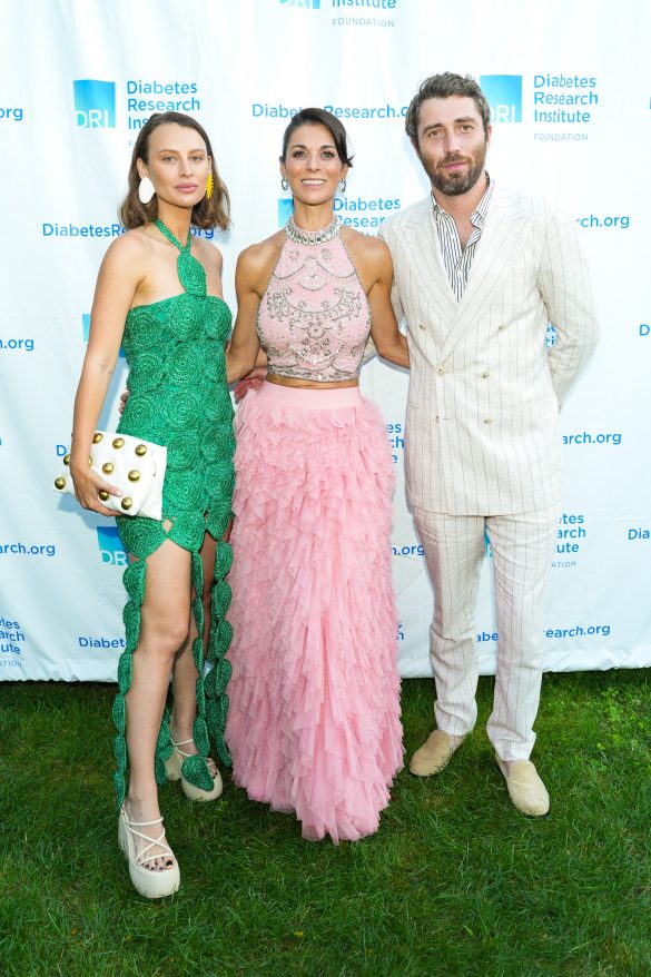 AUGUST 13: Irina Eicke, Patricia Silverstein and Maximilian Eicke attend Diabetes Research Institute Foundation Hamptons Garden Gala on August 13, 2023. (Photo by Sean Zanni/PMC/PMC) *** Local Caption *** Irina Eicke;Patricia Silverstein;Maximilian Eicke