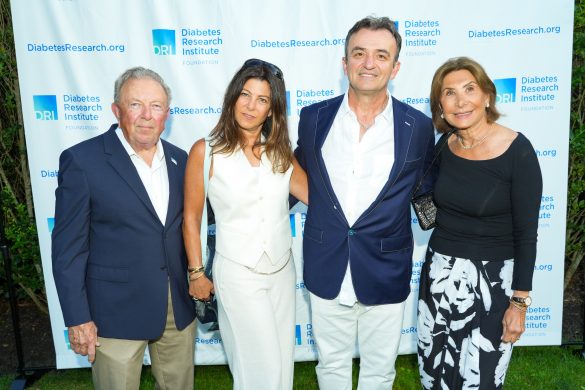 AUGUST 13: Charlie Rizzo, Andrea Rizzo Ivezi, Jet Ivezi and ? attend Diabetes Research Institute Foundation Hamptons Garden Gala on August 13, 2023. (Photo by Sean Zanni/PMC/PMC) *** Local Caption *** Charlie Rizzo;Andrea Rizzo Ivezi;Jet Ivezi;?