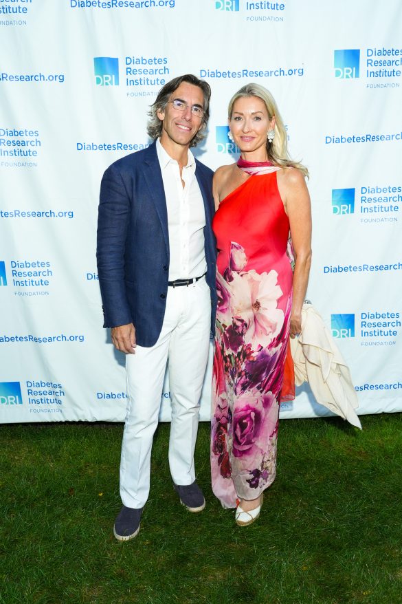 AUGUST 13: Michael Riglos and Sabine Riglos attend 2023/08/diabetes-research-institute-foundation-hamptons-garden-gala/rKiExw1j2M on August 13, 2023. (Photo by Sean Zanni/PMC/PMC) *** Local Caption *** Michael Riglos;Sabine Riglos