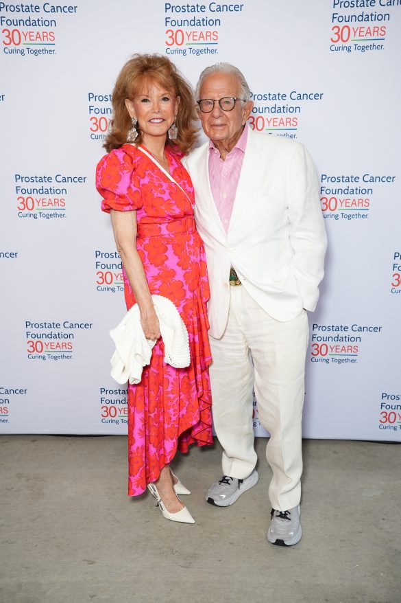 WATER MILL, NY - AUGUST 26: Ginger Leeds and Larry Leeds attend The Prostate Cancer Foundation's 2023 Annual Hamptons Gala at Parrish Art Museum on August 26, 2023 in Water Mill, NY. (Photo by Jared Siskin/PMC/PMC) *** Local Caption *** Ginger Leeds;Larry Leeds