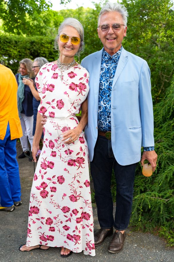EAST HAMPTON, NY - JULY 22: Claudja Bicalho and Mark Wilson attend LongHouse Reserve MIDSUMMER DREAM 2023 Benefit at LongHouse Reserve on July 22, 2023 in East Hampton, NY. (Photo by Sean Zanni/PMC/PMC) *** Local Caption *** Claudja Bicalho;Mark Wilson