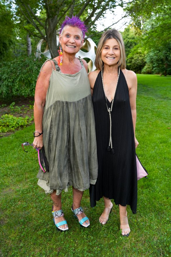 EAST HAMPTON, NY - JULY 22: Deborah Neuberger and Lisa Perry attend LongHouse Reserve MIDSUMMER DREAM 2023 Benefit at LongHouse Reserve on July 22, 2023 in East Hampton, NY. (Photo by Sean Zanni/PMC/PMC) *** Local Caption *** Deborah Neuberger;Lisa Perry