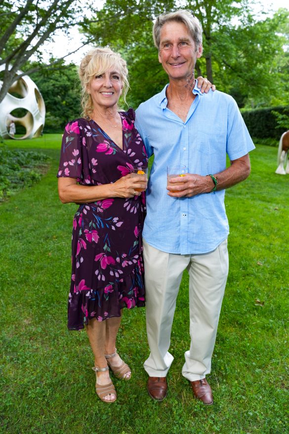 EAST HAMPTON, NY - JULY 22: Wendy Hedin and Robert Boyle attend LongHouse Reserve MIDSUMMER DREAM 2023 Benefit at LongHouse Reserve on July 22, 2023 in East Hampton, NY. (Photo by Sean Zanni/PMC/PMC) *** Local Caption *** Wendy Hedin;Robert Boyle
