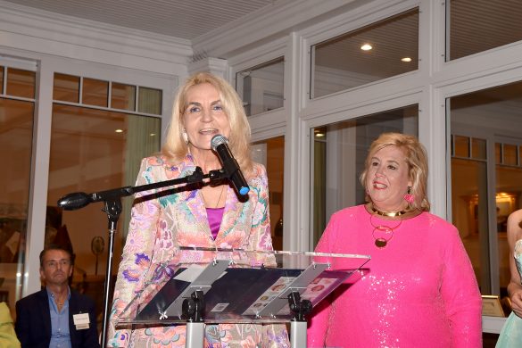 SOUTHAMPTON, NY - AUGUST 31: Mar Morosse and Rebecca Seawright attend Rebecca Seawright and Jean Shafiroff Host Above and Beyond Leadership Awards at Private Residence on August 31, 2023 in Southampton, NY. (Photo by Patrick McMullan/PMC) *** Local Caption *** Mar Morosse;Rebecca Seawright