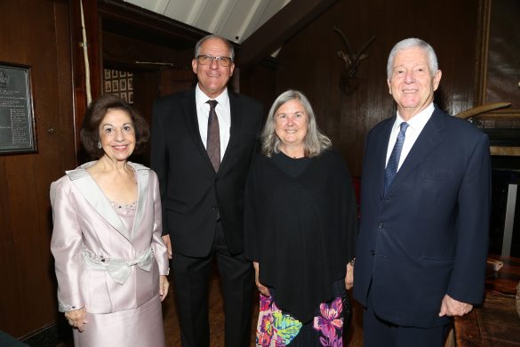 NEW YORK, NY - OCTOBER 4: Crown Princess Katherine of Serbia, Richard Jankov, Margaret Jankov and Crown Prince Alexander of Serbia attend Lifeline New York For A Benefit Dinner At Explorers Club at Explorers Club on October 4, 2023 in New York. (Photo by Sylvain Gaboury/PMC/PMC) *** Local Caption *** Crown Princess Katherine of Serbia;Richard Jankov;Margaret Jankov;Crown Prince Alexander of Serbia